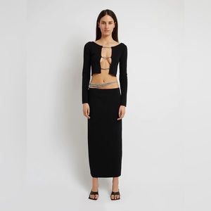 Christopher Esber Lattice Crystal Skirt and Sleeveless Top